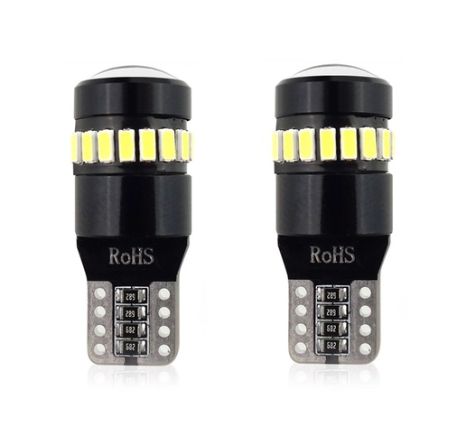 Amio - T10 W5W 12/24V CAN-BUS LED 18xSMD3014 +1xSMD ΛΕΥΚΟ 2ΤΕΜ. (02446/AM)