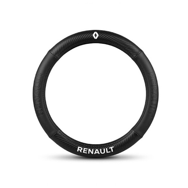 Κάλυμμα τιμονιού δερματίνη/look carbon 38cm - Renault