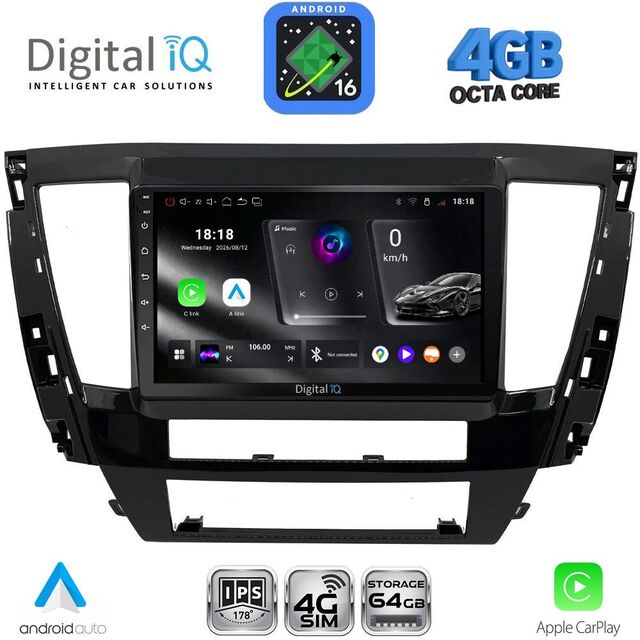 DIGITAL IQ RTG 6447S_CPA (9inc) MULTIMEDIA TABLET for MITSUBISHI PAJERO SPORT mod. 2020-2026