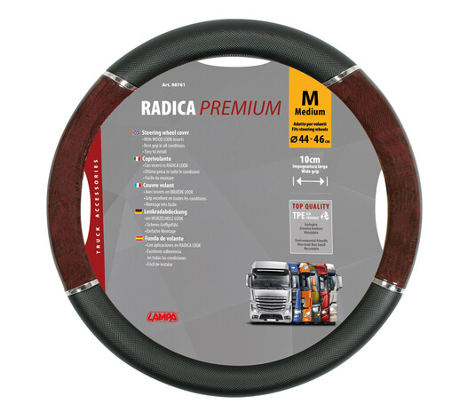 ΚΑΛΥΜΜΑ ΤΙΜΟΝΙΟΥ ΦΟΡΤΗΓΟΥ RADICA (M) 44-46cm (ΜΑΥΡΟ/ΞΥΛΟ/ΟΙΚΟΛΟΓΙΚΟ/ΑΟΣΜΟ)