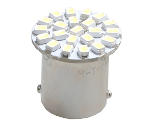 R5W/R10W 12V BA15s 1,44W LED 22xSMD3020 PREMIUM ΛΕΥΚΟ 1ΤΕΜ.