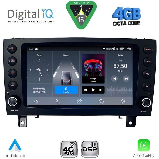 DIGITAL IQ BLG 496_CPA (8" DECK) MULTIMEDIA SYSTEM for MERCEDES SLK (R171) mod. 2004-2010