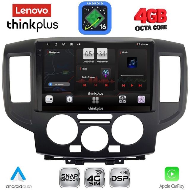 LENOVO LTG 7458BL_CPA (9inc) MULTIMEDIA TABLET for NISSAN NV 200 mod. 2009-2020 (BLACk)