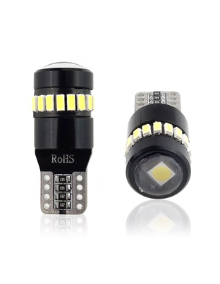 Amio - T10 W5W 12/24V CAN-BUS LED 18xSMD3014 +1xSMD ΛΕΥΚΟ 2ΤΕΜ. (02446/AM)