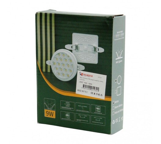 LED ΠΑΝΕΛ 9w ΜΕ ΤΡΟΦΟΔΟΤΙΚΟ TY-RH-009