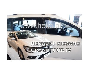 ΑΝΕΜΟΘΡΑΥΣΤΕΣ ΓΙΑ RENAULT MEGANE 5D 2016+  GRANDTOUR WAGON  ΣΕΤ ΑΥΤΟΚΙΝΗΤΟΥ ΑΠΟ ΕΥΚΑΜΠΤΟ ΦΙΜΕ ΠΛΑΣΤΙΚΟ HEKO - 4 ΤΕΜ.