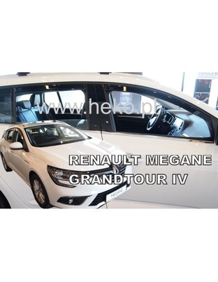 ΑΝΕΜΟΘΡΑΥΣΤΕΣ ΓΙΑ RENAULT MEGANE 5D 2016+  GRANDTOUR WAGON  ΣΕΤ ΑΥΤΟΚΙΝΗΤΟΥ ΑΠΟ ΕΥΚΑΜΠΤΟ ΦΙΜΕ ΠΛΑΣΤΙΚΟ HEKO - 4 ΤΕΜ.