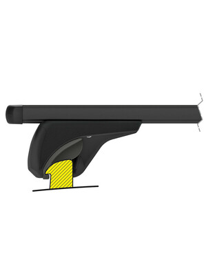 ΜΠΑΡΕΣ ΟΡΟΦΗΣ HELIO BLACK (M) 120cm ΑΛΟΥΜΙΝΙΟΥ ΜΑΥΡΗ ΜΕ ΚΛΕΙΔΑΡΙΕΣ (FLUSH RAILING)  NORDRIVE - 2 TEM.
