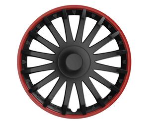 Amio - ΤΑΣΙΑ 15" CRYSTAL ΜΑΥΡΟ ΚΟΚΚΙΝΟ ΣΕΤ 4 ΤΕΜ ΣΕ ΚΟΥΤΙ (1300/AM)