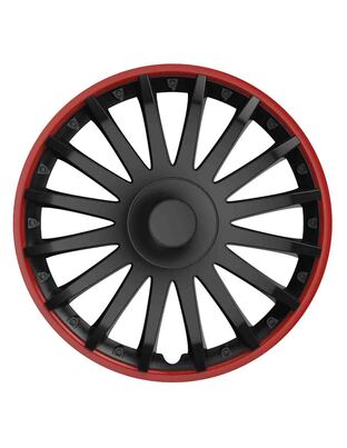 Amio - ΤΑΣΙΑ 15" CRYSTAL ΜΑΥΡΟ ΚΟΚΚΙΝΟ ΣΕΤ 4 ΤΕΜ ΣΕ ΚΟΥΤΙ (1300/AM)