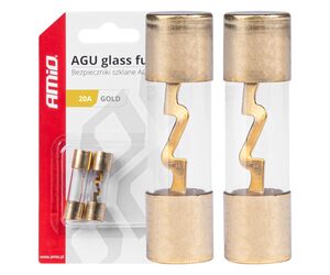 Amio - ΑΣΦΑΛΕΙΕΣ ΓΥΑΛΙΝΕΣ AGU 20A 38x10,3mm 2 - 2 ΤΕΜ. (03483/AM)