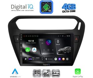 DIGITAL IQ RTG 6511BL_CPA (9inc) MULTIMEDIA TABLET for CITROEN ELYSEE – PEUGEOT 301 mod. 2013-2023 (BLACK)