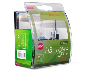 H3 24V 70W PK22s POWERTEC LONG LIFE ΑΛΟΓΟΝΟΥ BLISTER 2ΤΕΜ. M-TECH