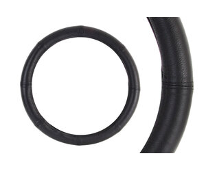Amio - Κάλυμμα Τιμονιού Μαύρο από Δέρμα 42-44cm για ανανέωση φθαρμένου τιμονιού και σταθερό κράτημα σε καθημερινή χρήση με εργοστασιακή αίσθηση - 1 Τεμ. (01768/AM)