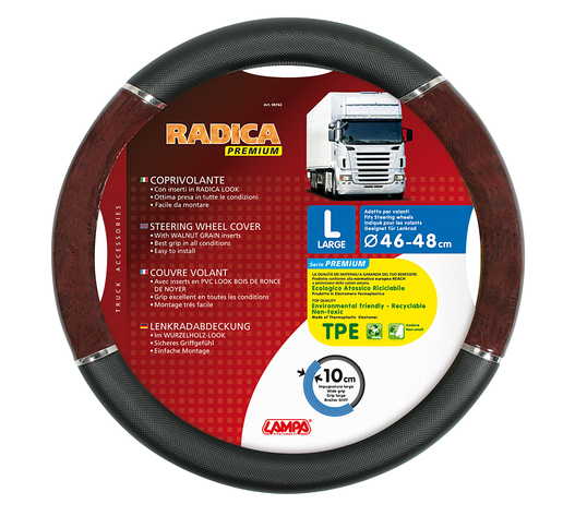 ΚΑΛΥΜΜΑ ΤΙΜΟΝΙΟΥ ΦΟΡΤΗΓΟΥ RADICA (L) 46-48 cm (ΜΑΥΡΟ/ΞΥΛΟ/ΟΙΚΟΛΟΓΙΚΟ/ΑΟΣΜΟ)
