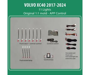 DIQ AMBIENT VOLVO XC40 AL (EX40) mod. 2018> (Digital iQ Ambient Light for VOLVO XC40 mod. 2018> with 11 Lights & with Original Ambient Light)
