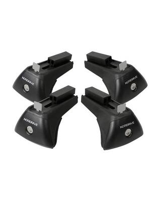 KIT ΑΚΡΑ (ΠΟΔΙΑ) RAIL-X ΓΙΑ ΣΙΔΕΡΕΝΙΕΣ ΜΠΑΡΕΣ QUADRA NORDRIVE ME FLUSH RAILING ME ΚΛΕΙΔΙ - 4 TEM.