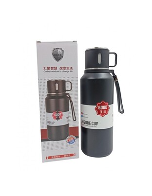 ΑΝΟΞΕΙΔΩΤΟ ΘΕΡΜΟΣ ΜΑΥΡΟ1200ml ΜΕ ΚΑΠΑΚΙ-ΚΟΥΠΑ XZ-7808