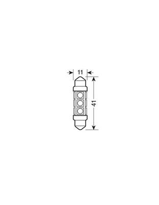 Λαμπάκια Πλαφονιέρας  24-30V SV8,5-8 10x41mm 216lm HYPER-LED (Διπλής Πολικότητας) Σακουλάκι 20τεμ