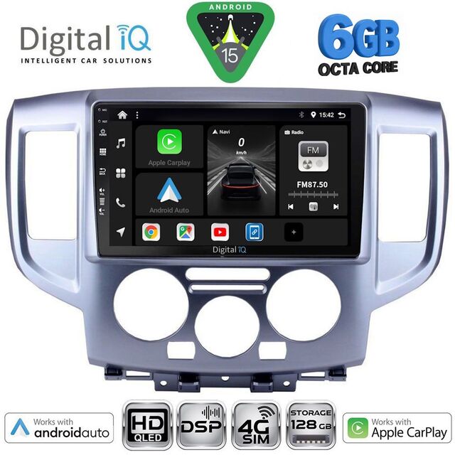 DIGITAL IQ BXF 17458SL_CPAA (9inc) MULTIMEDIA TABLET for NISSAN NV 200 mod. 2009-2020 (SILVER)
