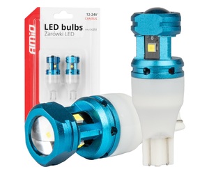 Amio - Λάμπες LED CANBUS T15 (W16W) 4SMD 1860XS Λευκή 6000K 12V/24V για Φώτα Όπισθεν, Πινακίδας & Χώρου Αποσκευών - 2τεμ. (04251/AM)