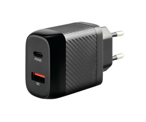 ΦΟΡΤΙΣΤΗΣ ΚΙΝΗΤΟΥ ΜΕ ΟΙΚΙΑΚΗ ΠΡΙΖΑ 100/230V ΚΑΙ  2 ΘΥΡΕΣ USB A+C 20W HOME POWER ULTRA FAST CHARGER