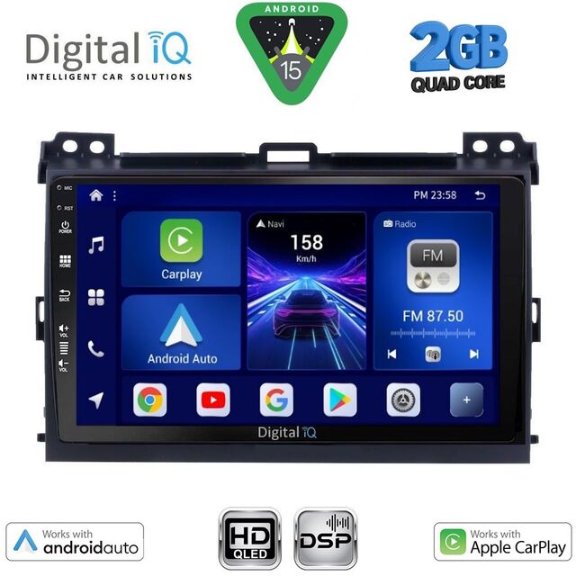 DIGITAL IQ BXC 3723_CPAA (9inc) MULTIMEDIA TABLET for TOYOTA LANDCRUISER mod. 2002-2008