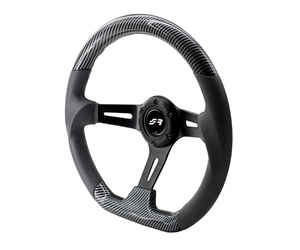 ΤΙΜΟΝΙ GIAU CARBON LOOK ΤΡΙΑΚΤΙΝΟ ΜΑΥΡΟ ΔΙΑΜΕΤΡΟΣ 350mm ΠΑΧΟΣ 70mm SIMONI RACING  - 1 τεμ.