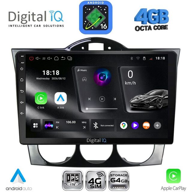 DIGITAL IQ RTG 6394_CPA (9inc) MULTIMEDIA TABLET for MAZDA RX8 mod. 2001-2008