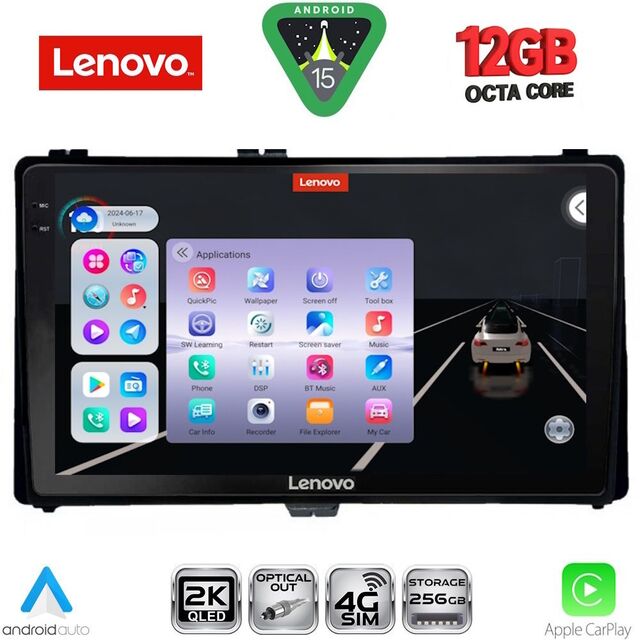 LENOVO SSZ 12703A_CPA (9inc) MULTIMEDIA TABLET for TOYOTA AURIS mod. 2015-2021 – AYGO X mod. 2022-2026 – COROLLA mod. 2017-2019