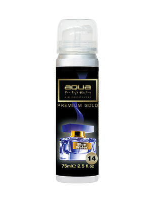 Aqua - ΑΡΩΜΑΤΙΚΟ ΑΥΤΟΚΙΝΗΤΟΥ ΣΕ ΣΠΡΕΙ (SPRAY) ΜΕ ΑΡΩΜΑ BLUE WATER PREMIUM GOLD SERIES 75ml AQUA - 1 TEM. (10-889/AQ)