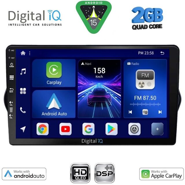 DIGITAL IQ BXC 3148_CPAA (9inc) MULTIMEDIA TABLET for FIAT TIPO mod. 2015-2023