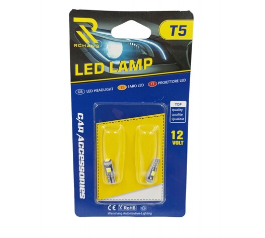 RCHANG LED ΨΕΙΡΕΣ ΑΥΤΟΚΙΝΗΤΟΥ ΛΕΥΚΟ ΦΩΣ T5/12V W14040