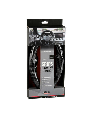 Lampa Ημι Κάλυμμα Λαβές Τιμονιού Αυτοκινήτου Sport Carbon Look Άοσμο PVC, universal - 2 τεμ. (L3307.4)