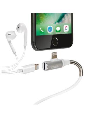 ΚΑΛΩΔΙΟ USB ΦΟΡΤΙΣΗΣ ΚΑΙ ΑΝΤΑΠΤΟΡΑΣ ΑΚΟΥΣΤΙΚΩΝ APPLE (8 PIN) 90 ΜΟΙΡΩΝ IRON SILVER LINE (200 cm)