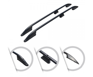 ΜΠΑΡΕΣ ΟΡΟΦΗΣ ΓΙΑ FORD TRANSIT CONNECT / TOURNEO CONNECT / VW CADDY 2021+ ΠΑΡΑΛΛΗΛΕΣ L1 ΑΛΟΥΜΙΝΙΟΥ ΜΑΥΡΕΣ 142cm ΟMTEC - 2 TEM.