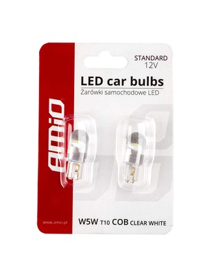 Amio - T10 W5W 12V W2,1x9,5d ΛΕΥΚΟ 5.600K 12SMDx2835 ΣΙΛΙΚΟΝΗΣ (ΚΑΡΦΩΤΟ) 2ΤΕΜ. (02645/AM)