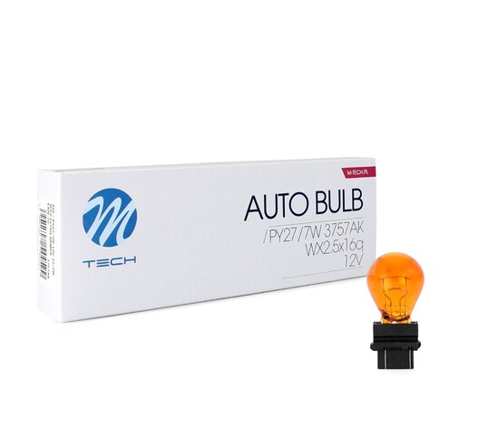 PY27/7W 12V WX2,5x16q ΠΟΡΤΟΚΑΛΙ ΑΛΟΓΟΝΟΥ ΚΟΥΤΙ M-TECH -10 ΤΕΜ.
