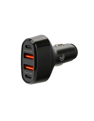 ΦΟΡΤΙΣΤΗΣ ΑΝΑΠΤΗΡΑ 12/24V MAX 50W ΜΕ 2 ΘΥΡΕΣ USB A & 2 ΘΥΡΕΣ USB C FAST CHARGE ΜΑΥΡΟΣ ROCKET 4 PRO LAMPA - 1 TEM.