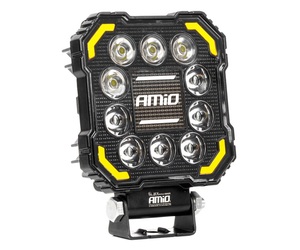 Amio - Προβολέας Εργασίας LED AWL81 SPOT 48W 3000lm 6500K με Κίτρινο φώς προειδοποίησης & φωτιζόμενο Logo - 1 τεμ. (04425/AM)
