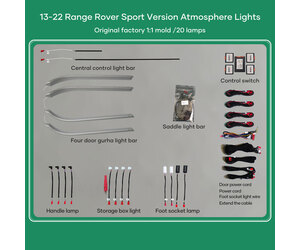 DIQ AMBIENT LR RANGE ROVER SPORT (L494) SM mod. 2013-2021 (Digital iQ Ambient Light for LAND ROVER RANGE ROVER SPORT L494 mod. 2013-2021 with 20 Lights)
