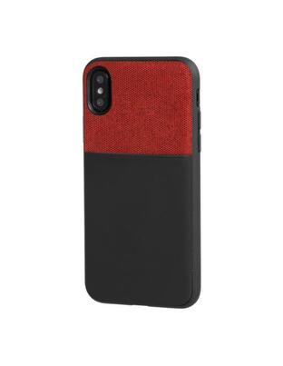 APPLE iPHONE X ΘΗΚΗ ΚΙΝΗΤΟΥ DUO POCKET ΜΑΥΡΟ-ΚΟΚΚΙΝΟ ΜΑΓΝΗΤΙΚΗ SILVER LINE