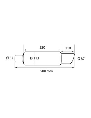ΚΑΖΑΝΙ ΑΠΟ ΑΝΟΞΕΙΔΩΤΟ ΑΤΣΑΛΙ (201) INOX MU-1 Φ57 ΜΗΚΟΣ: 500mm LAMPA - 1 TEM.