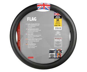 ΚΑΛΥΜΜΑ ΤΙΜΟΝΙΟΥ ΦΟΡΤΗΓΟΥ FLAG ENGLAND ΜΑΥΡΟ ΜΕ ΣΗΜΑΙΑ ΑΓΓΛΙΑΣ (M) 44-46cm LAMPA - 1 TEM.