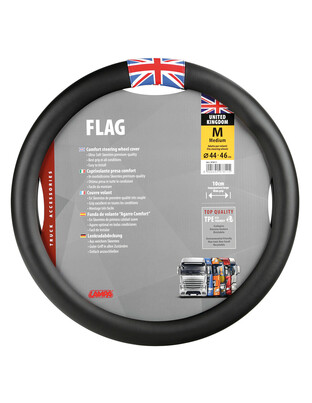ΚΑΛΥΜΜΑ ΤΙΜΟΝΙΟΥ ΦΟΡΤΗΓΟΥ FLAG ENGLAND ΜΑΥΡΟ ΜΕ ΣΗΜΑΙΑ ΑΓΓΛΙΑΣ (M) 44-46cm LAMPA - 1 TEM.