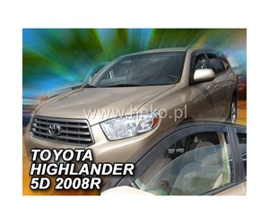 ΑΝΕΜΟΘΡΑΥΣΤΕΣ ΓΙΑ TOYOTA HIGHLANDER 5D 2007+ ΖΕΥΓΑΡΙ ΑΥΤΟΚΙΝΗΤΟΥ ΑΠΟ ΕΥΚΑΜΠΤΟ ΦΙΜΕ ΠΛΑΣΤΙΚΟ HEKO - 2 ΤΕΜ.
