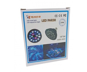 LED PAR ΦΩΣ RGB ΓΙΑ ΕΝΥΔΡΕΙΑ 54W ΜΕ ΒΥΣΜΑ Ε27 LED-54W