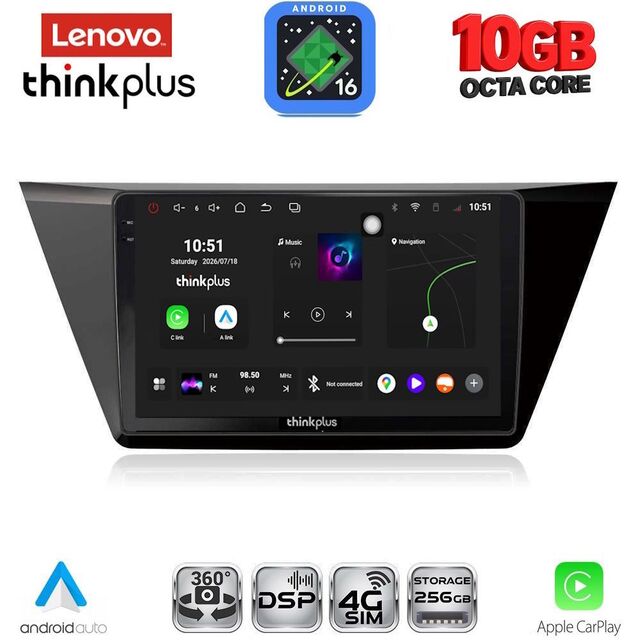 LENOVO LTM 11769_CPA (10inc) MULTIMEDIA TABLET for VW TOURAN mod. 2016-2026