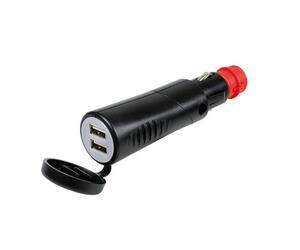 Φορτιστής Αναπτήρα με διπλό USB PLUG-IN EVO 90 μοίρες 12/24V 2,5A
