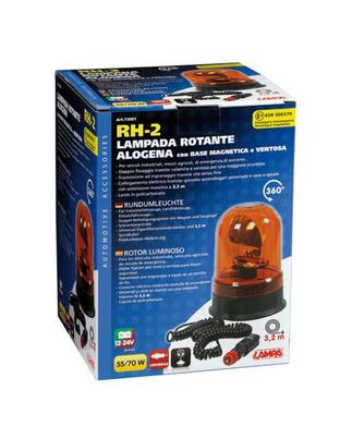 Φάρος RH-2 12V/24V Μαγνητικός με φις αναπτήρα Πορτοκαλί 130x195mm
